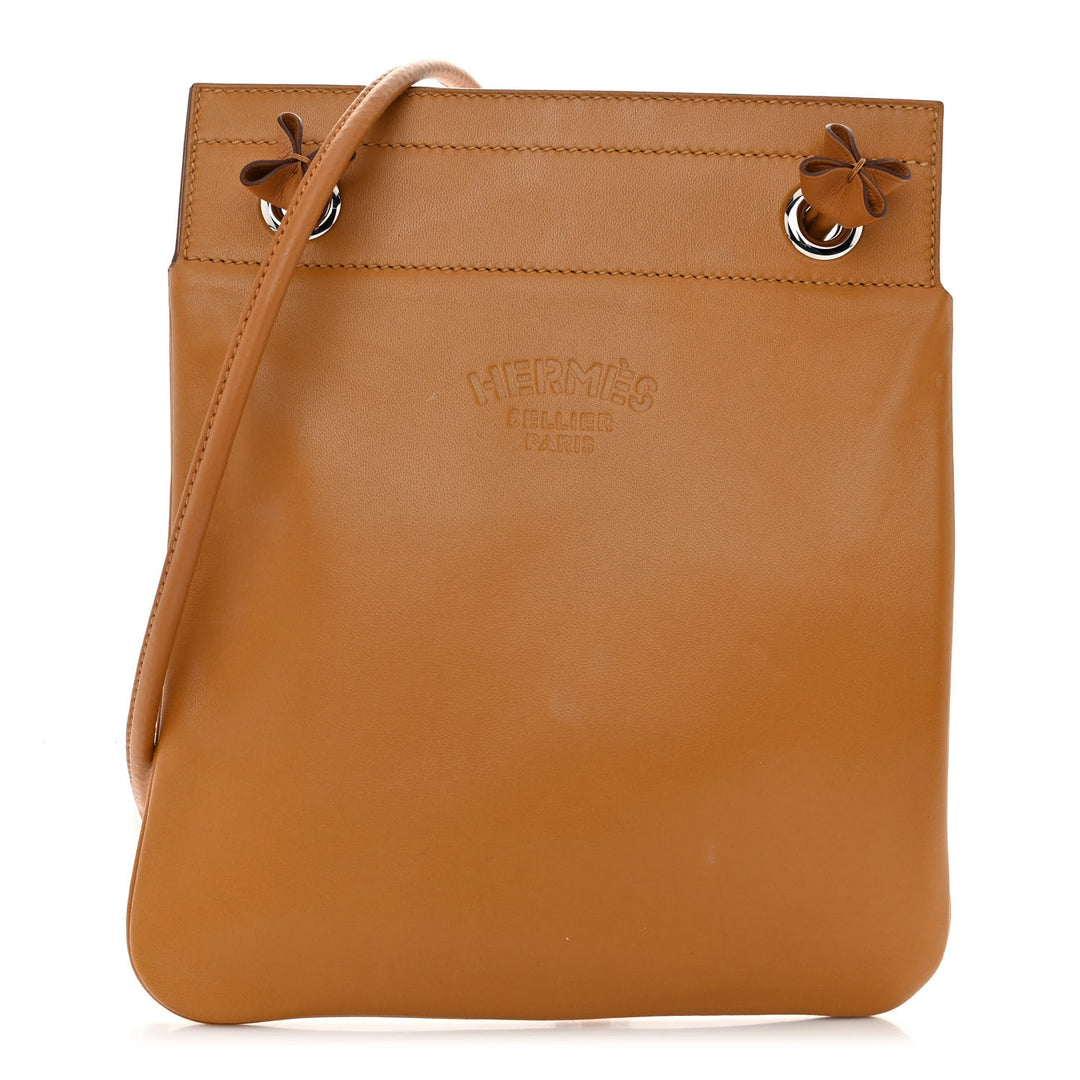 HERMÈS ALINE MILO SWIFT LAMBSKIN LEATHER MINI BAG JAUNE D&