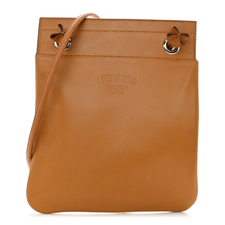 HERMÈS ALINE MILO SWIFT LAMBSKIN LEATHER MINI BAG JAUNE D&