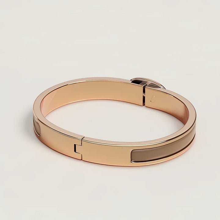 HERMÈS MINI CLIC CHAINE D-ANCRE BANGLE BRACELET châtaigne