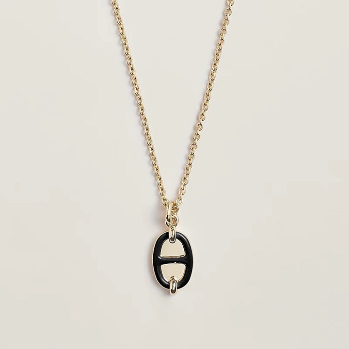 HERMÈS MINI MAILLON GOLD PLATED PENDANT NECKLACE
