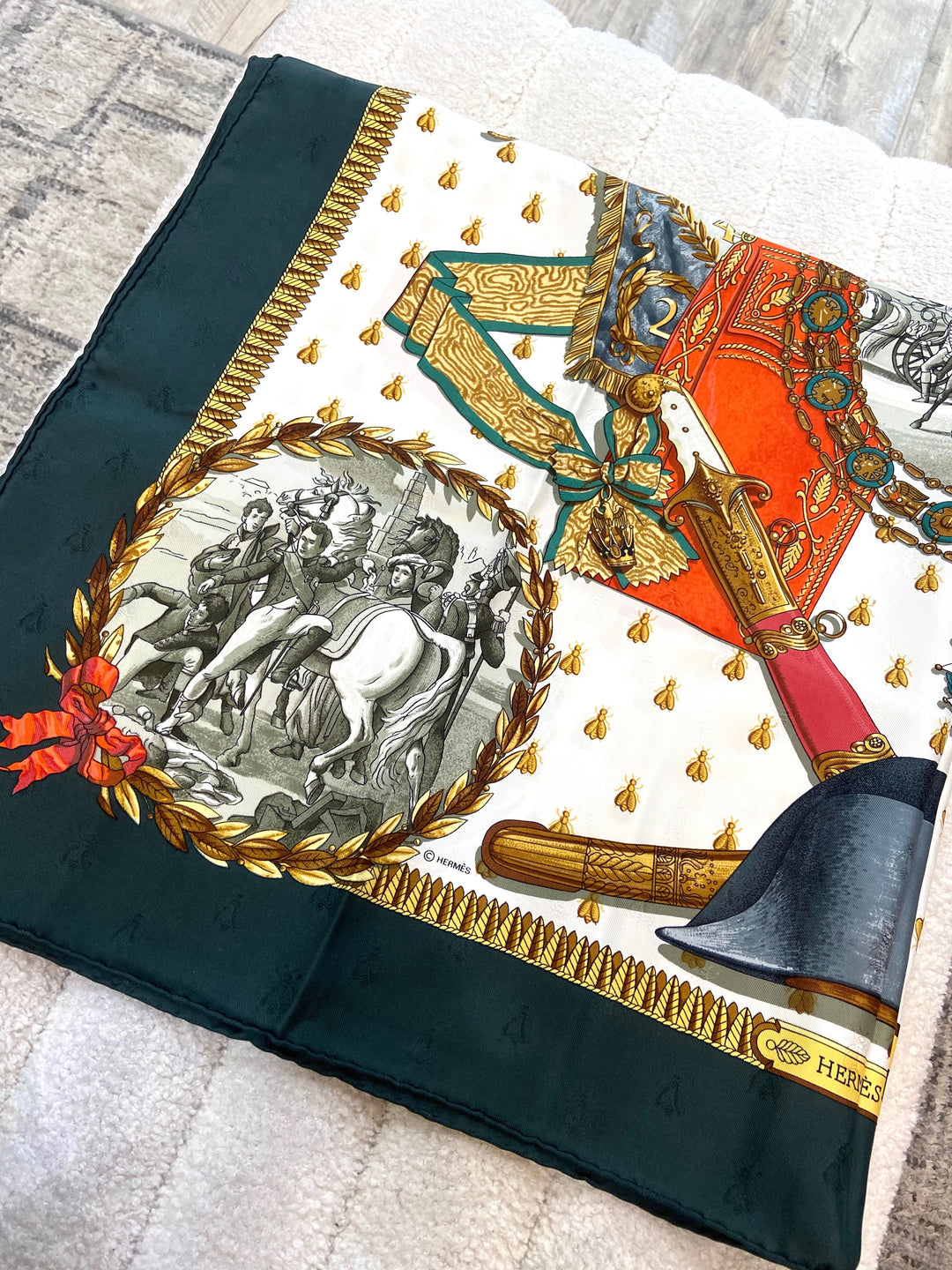 HERMÈS NAPOLEON JACQUARD BY PHILIPPE LEDOUX SILK SCARF