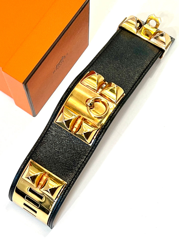 HERMÈS COLLIER DE CHIEN LEATHER BRACELET