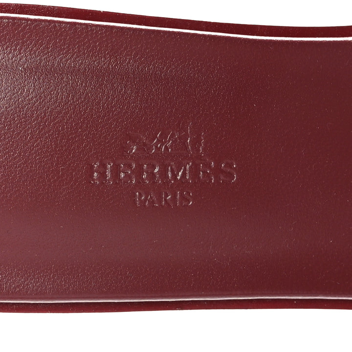 HERMÈS EPSOM LEATHER ORAN H SANDALS MULES