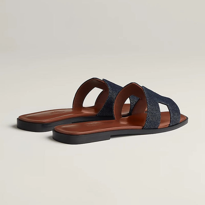 HERMÈS DENIM ORAN SANDALS