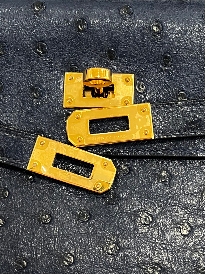 HERMÈS KELLY OSTRICH LONGUE WALLET