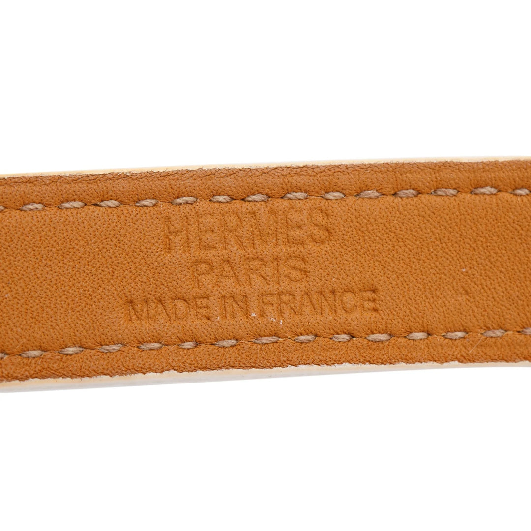 HERMÈS KELLY DOUBLE TOUR EPSOM LEATHER PALLADIUM PLATED BRACELET