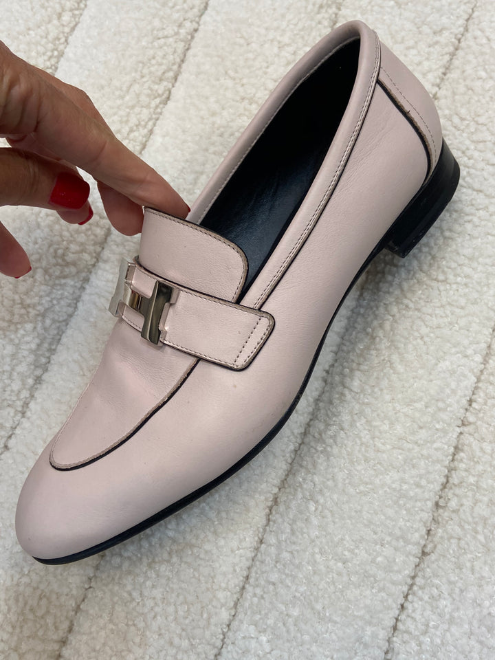 HERMÈS LADIES PARIS LOAFERS IN PALE PINK
