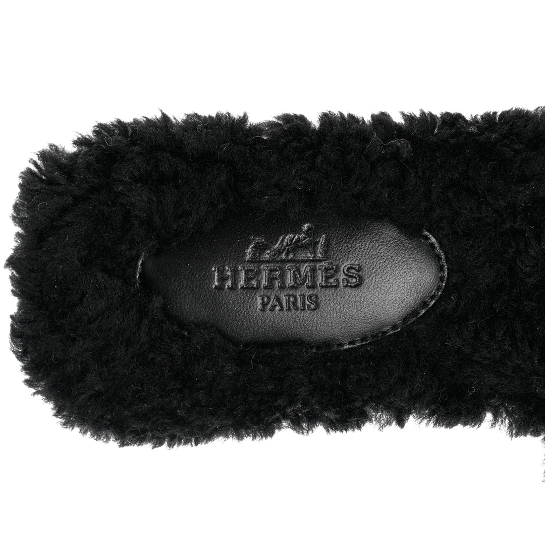HERMÈS SHEARLING ORAN SANDALS