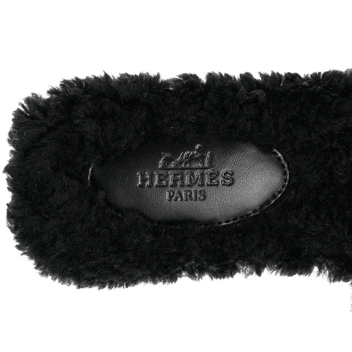 HERMÈS SHEARLING ORAN SANDALS
