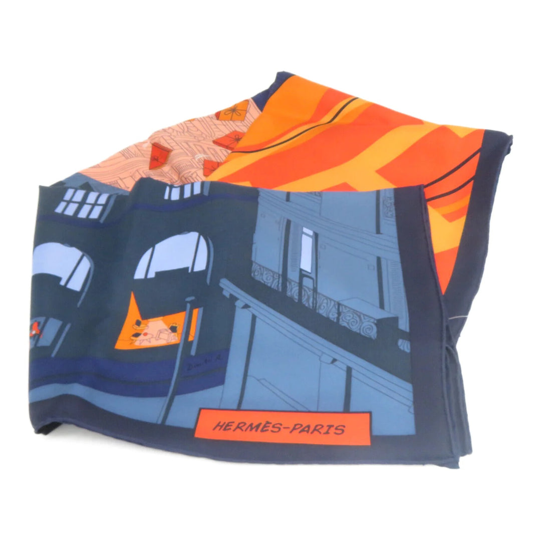 HERMÈS SPACE SHOPPING AU FAUBOURG SILK SCARF