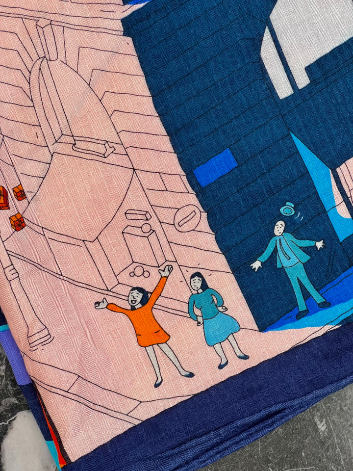 HERMÈS SPACE SHOPPING AU FAUBOURG SILK SCARF