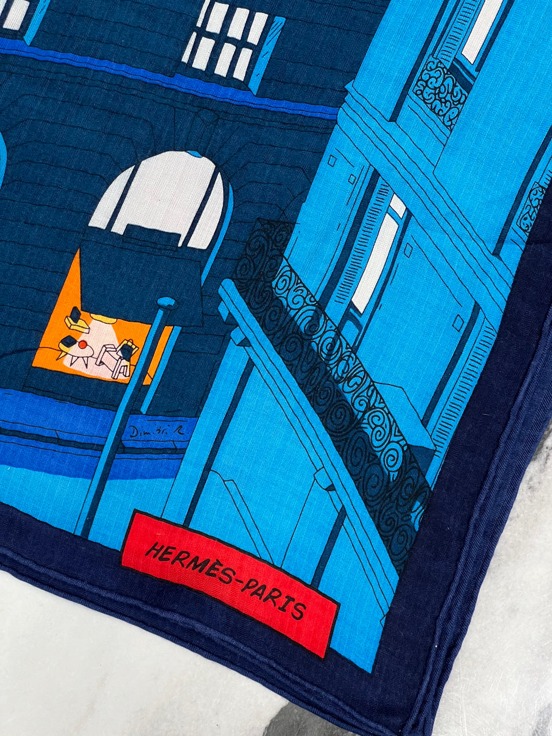 HERMÈS SPACE SHOPPING AU FAUBOURG SILK SCARF