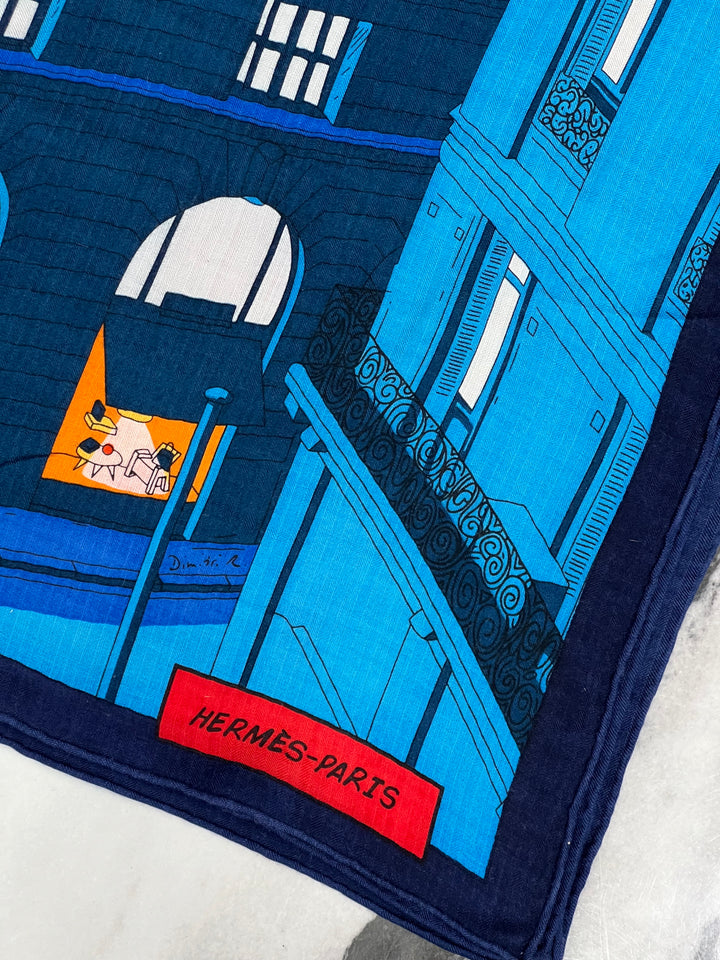 HERMÈS SPACE SHOPPING AU FAUBOURG SILK SCARF