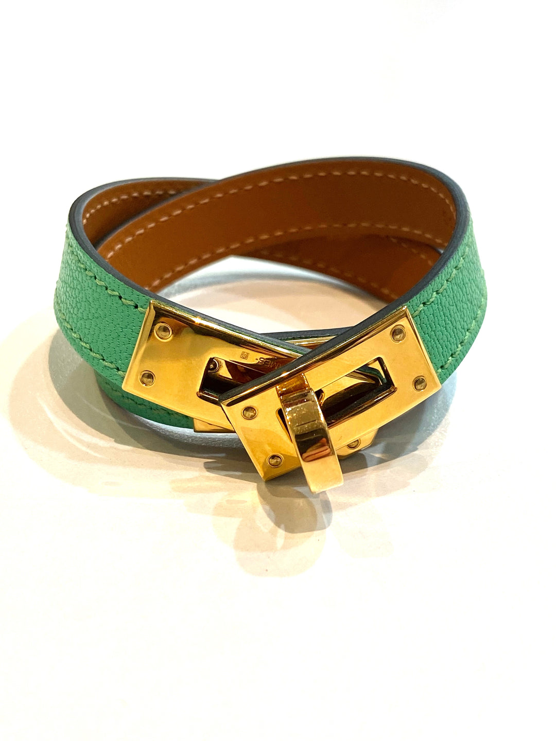 HERMÈS KELLY DOUBLE TOUR SWIFT LEATHER BRACELET