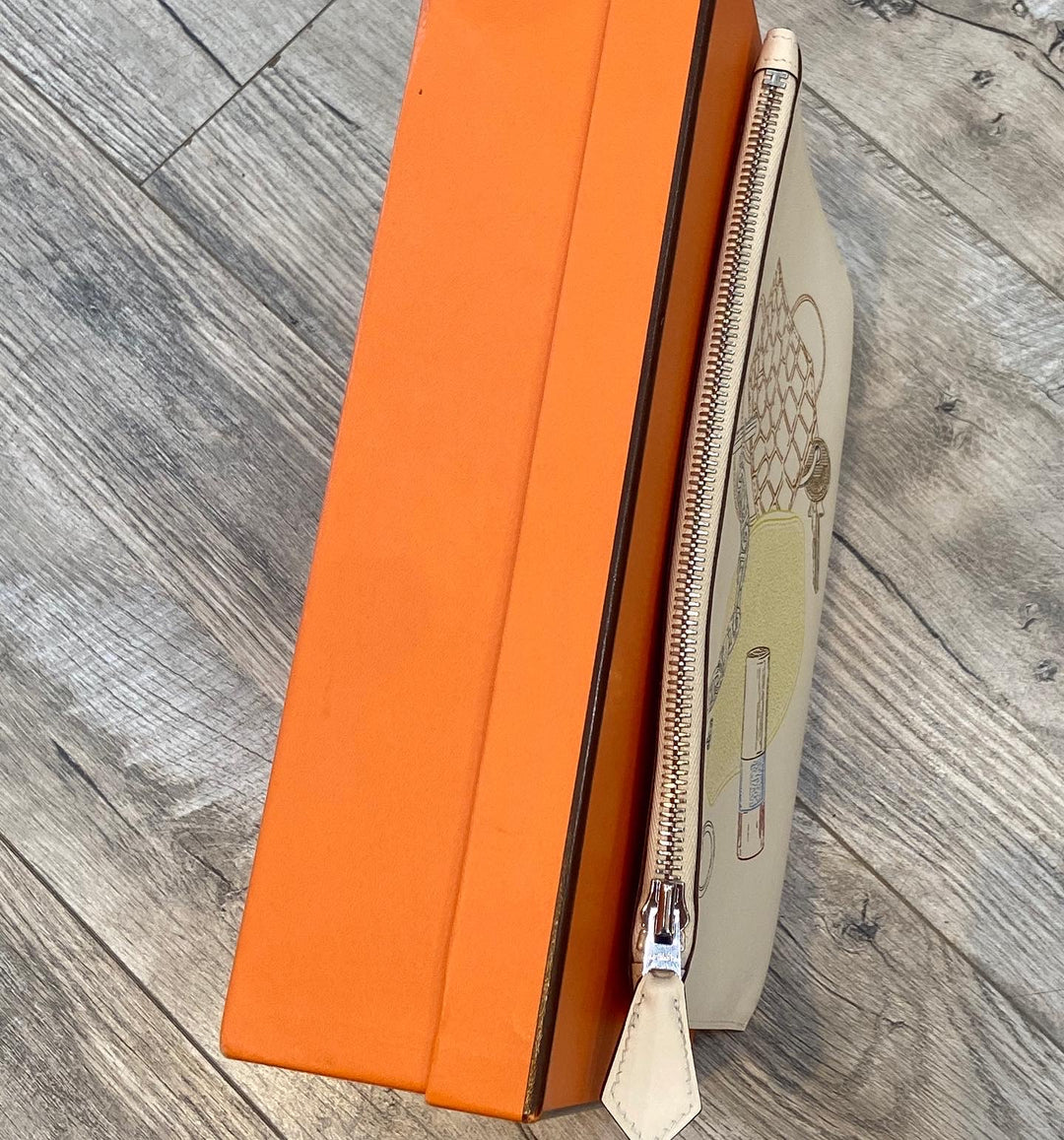 HERMÈS SWIFT LEATHER BAZAR IN &amp; OUT POUCH