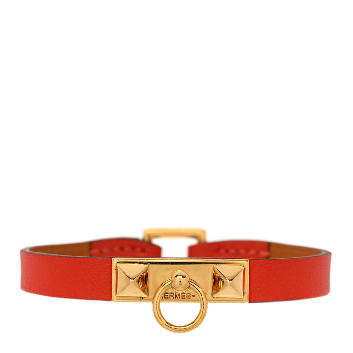 HERMÈS SWIFT LEATHER MICRO RIVALE BRACELET