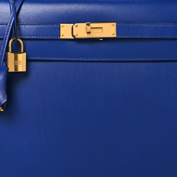 HERMÈS TADELAKT BOX LEATHER VINTAGE KELLY SELLIER 32 BAG