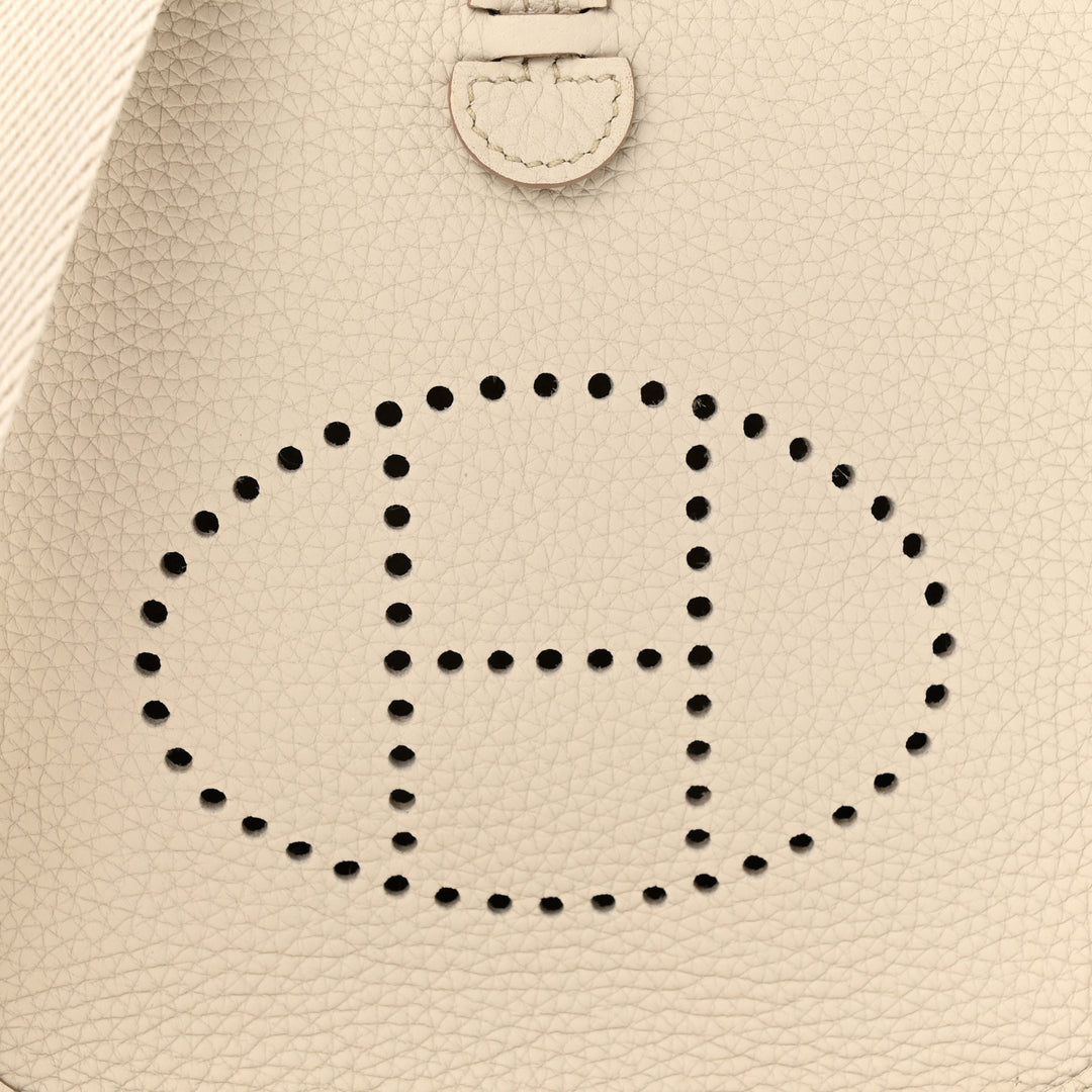 HERMÈS AMAZONE EVELYNE TAURILLON CLEMENCE LEATHER TPM BETON CROSSBODY