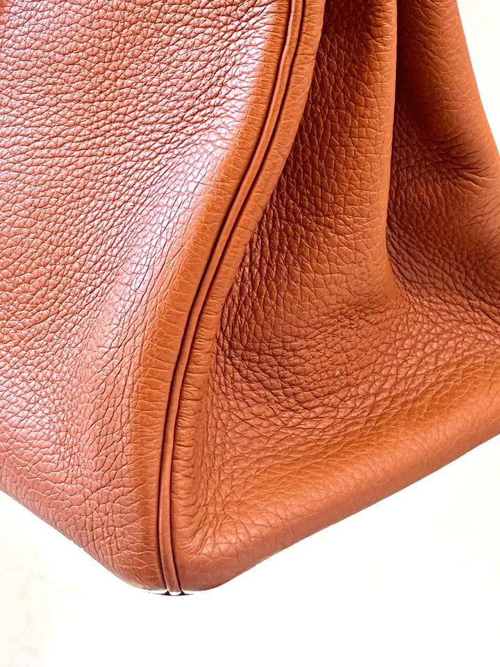 HERMÈS GOLD TAURILLON CLEMENCE LEATHER GOLD BIRKIN 35 HANDBAG