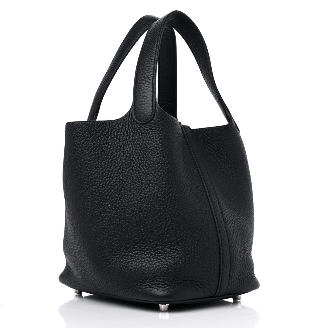 HERMÈS PITCOTIN LOCK 22 CLEMENCE LEATHER BAG