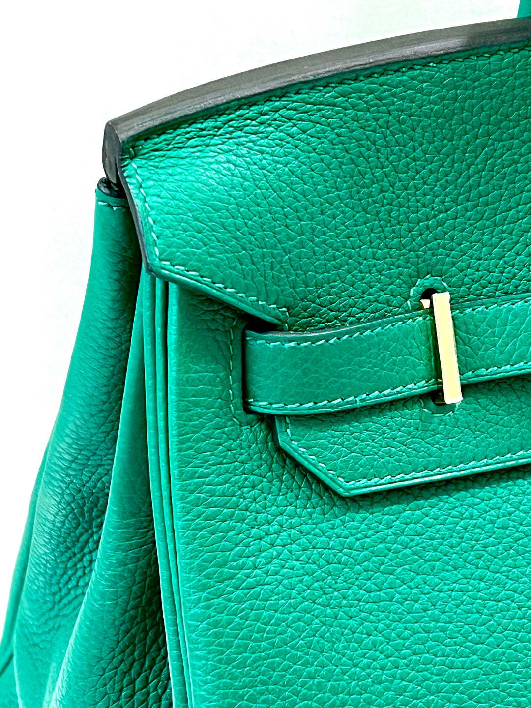 HERMÈS TOGO LEATHER BIRKIN 35 VERT VERTIGO HANDBAG