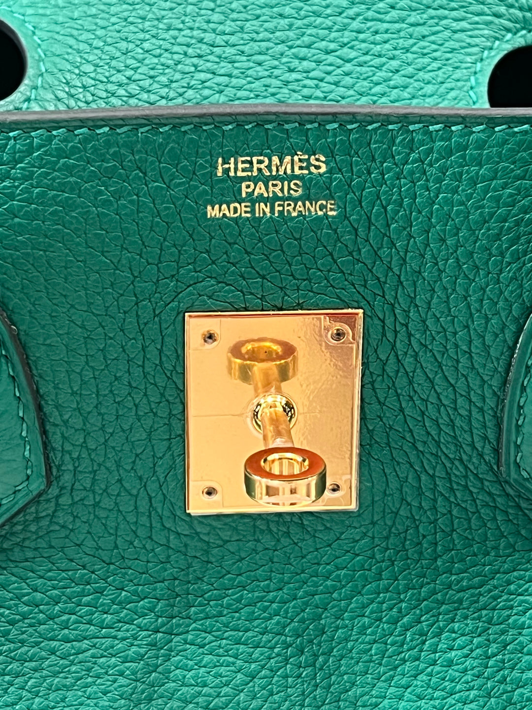 HERMÈS TOGO LEATHER BIRKIN 35 VERT VERTIGO HANDBAG