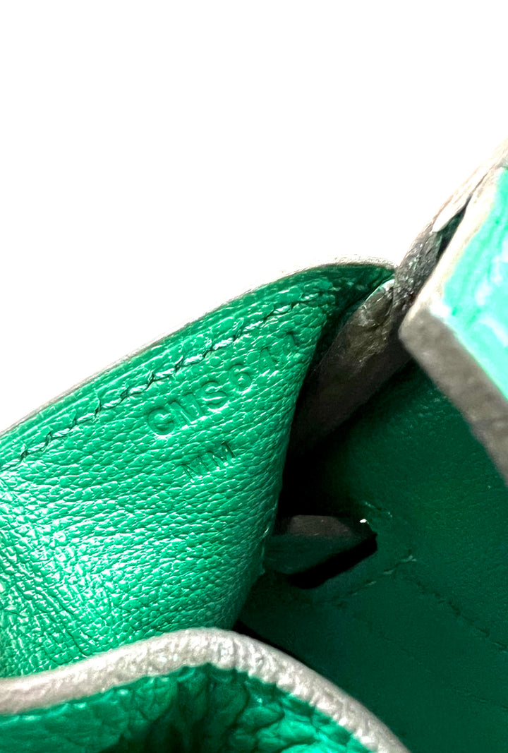 HERMÈS TOGO LEATHER BIRKIN 35 VERT VERTIGO HANDBAG