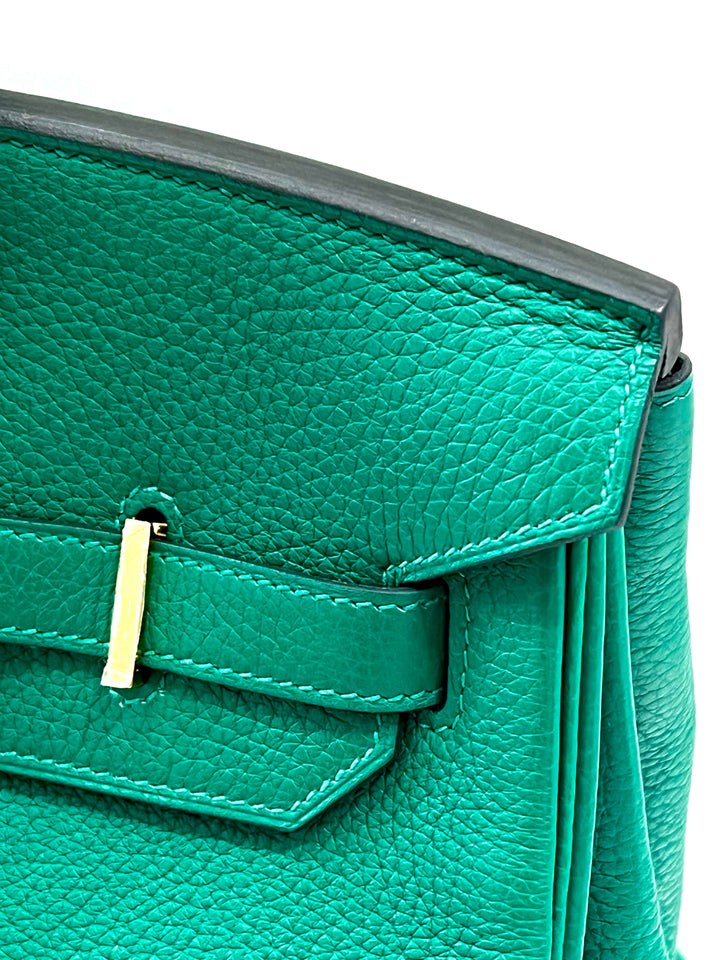 HERMÈS TOGO LEATHER BIRKIN 35 VERT VERTIGO HANDBAG