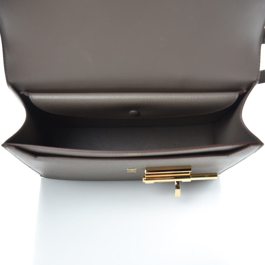 HERMÈS VERROU 21 EPSOM LEATHER SHOULDER BAG ETAIN