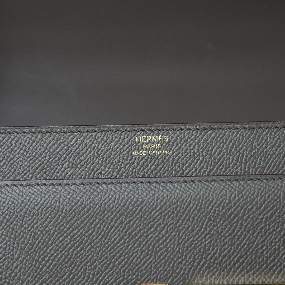 HERMÈS VERROU 21 EPSOM LEATHER SHOULDER BAG ETAIN