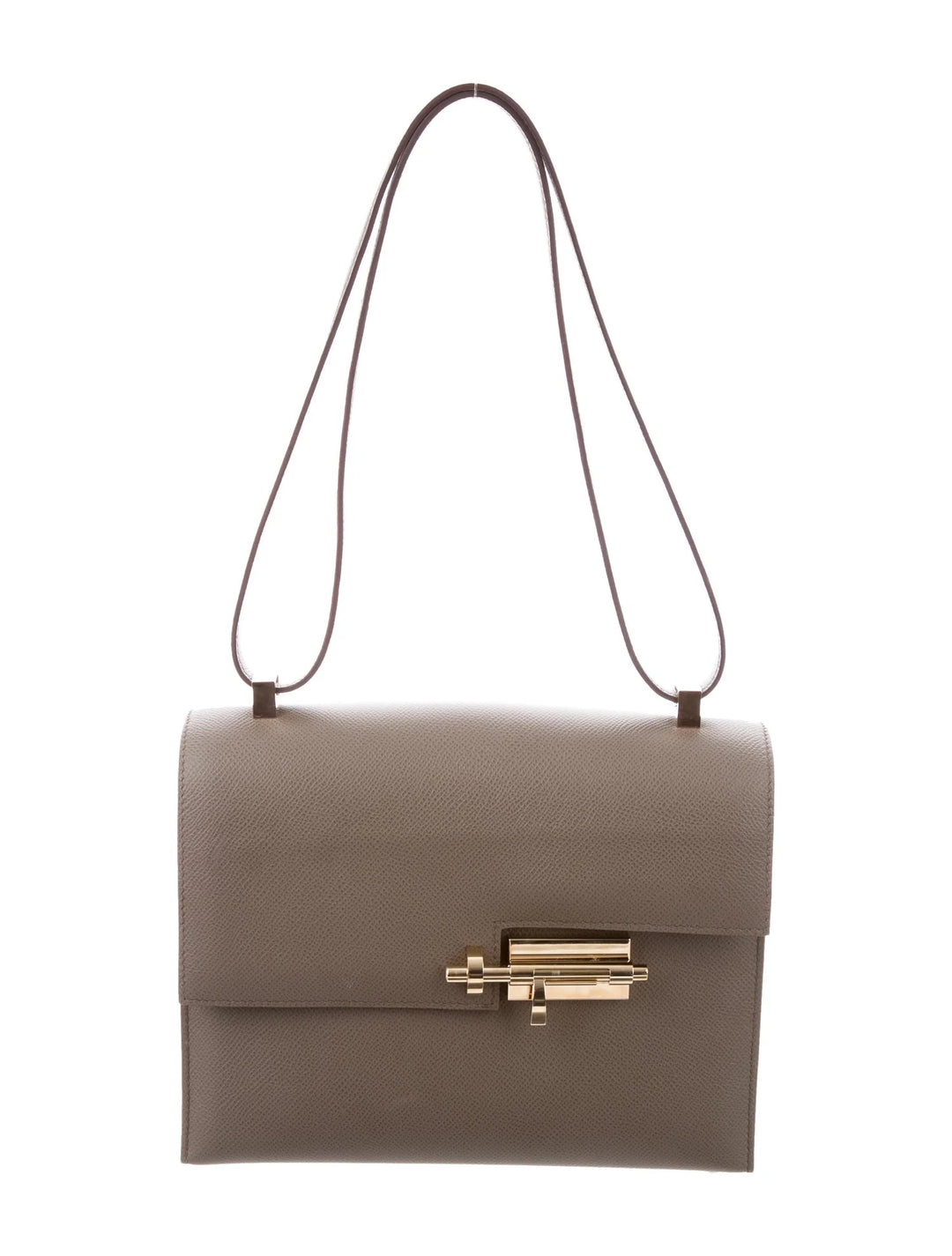 HERMÈS VERROU 21 EPSOM LEATHER SHOULDER BAG ETAIN