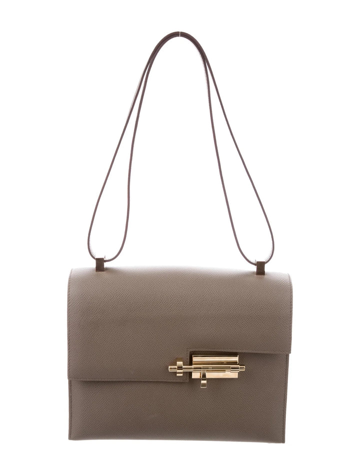HERMÈS VERROU 21 EPSOM LEATHER SHOULDER BAG ETAIN