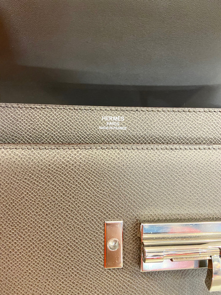 HERMÈS VERROU 21 EPSOM LEATHER SHOULDER BAG ETAIN