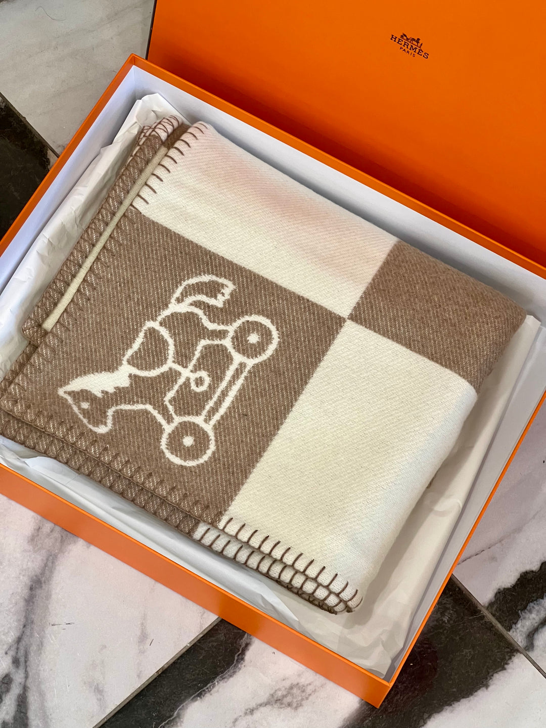 HERMÈS WOOL CASHMERE ADADA AVALON BABY BLANKET – Caroline's