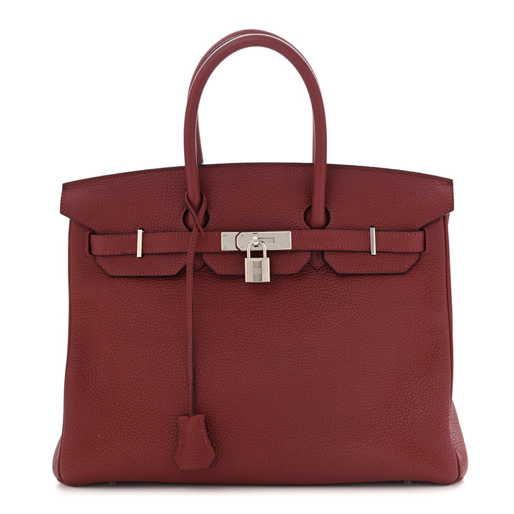 HERMÈS ROUGE GRENAT TOGO LEATHER BIRKIN 35 HANDBAG