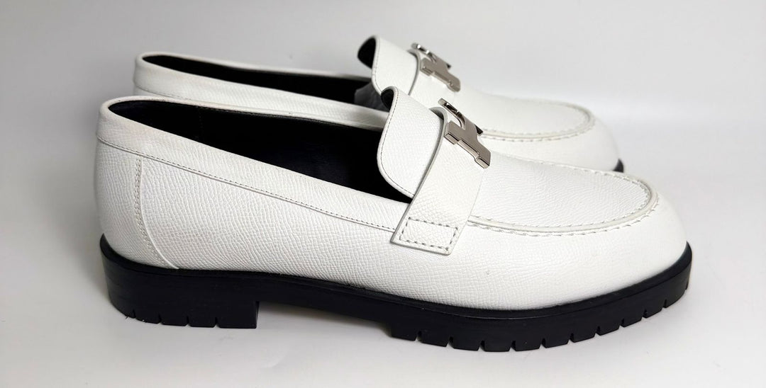 HERMÈS FAUBORG EPSOM CALFSKIN LEATHER LOAFERS