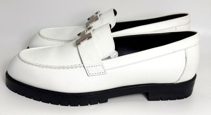 HERMÈS FAUBORG EPSOM CALFSKIN LEATHER LOAFERS