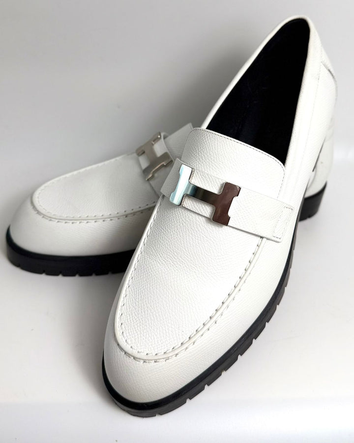 HERMÈS FAUBORG EPSOM CALFSKIN LEATHER LOAFERS