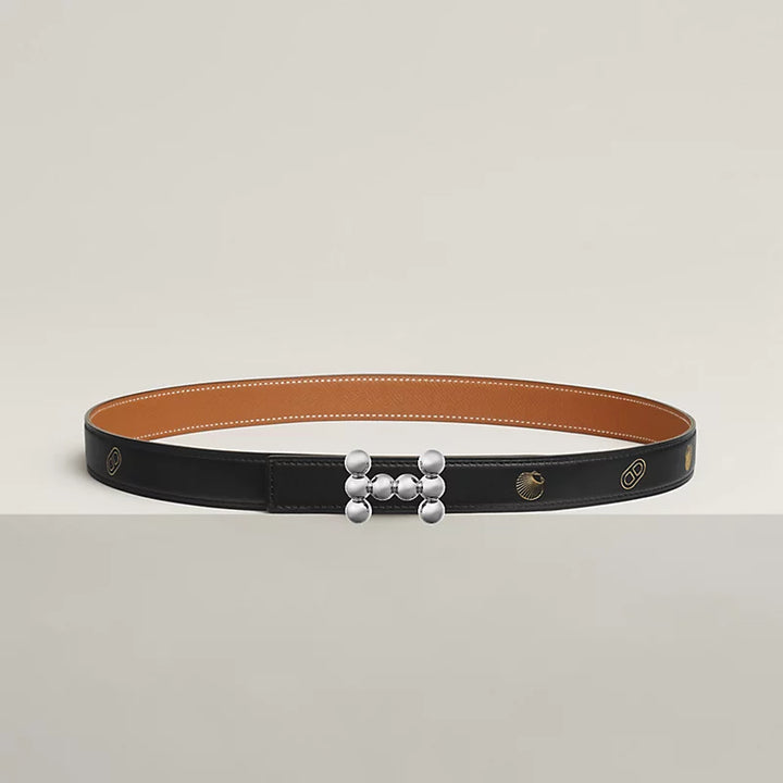 HERMÈS BUBBLE BUCKLE LEATHER REVERSIBLE BELT