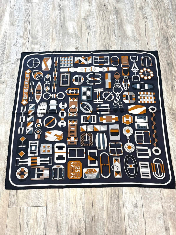 HERMÈS CARRE EN BOUCLES SILK SCARF