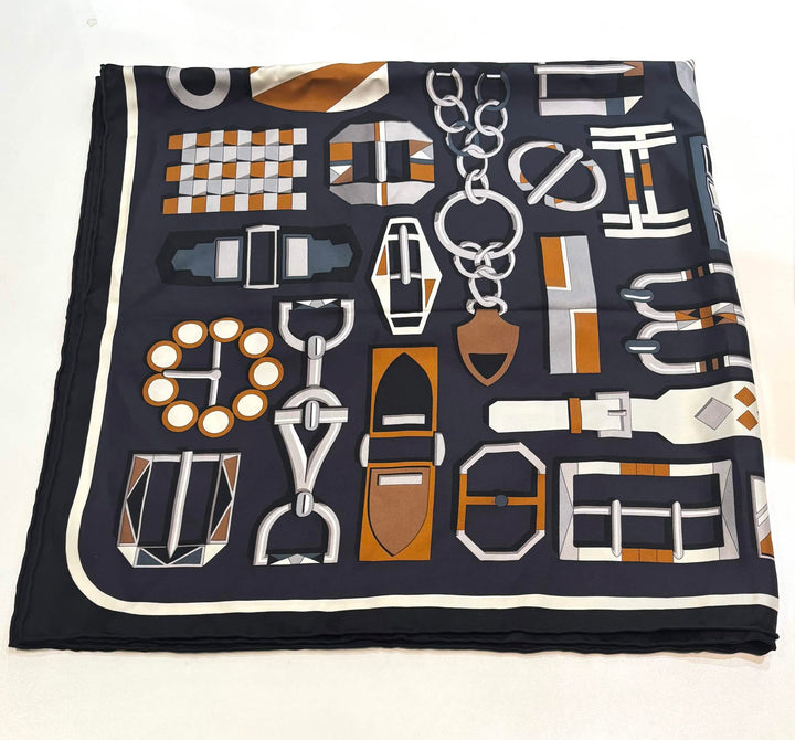 HERMÈS CARRE EN BOUCLES SILK SCARF