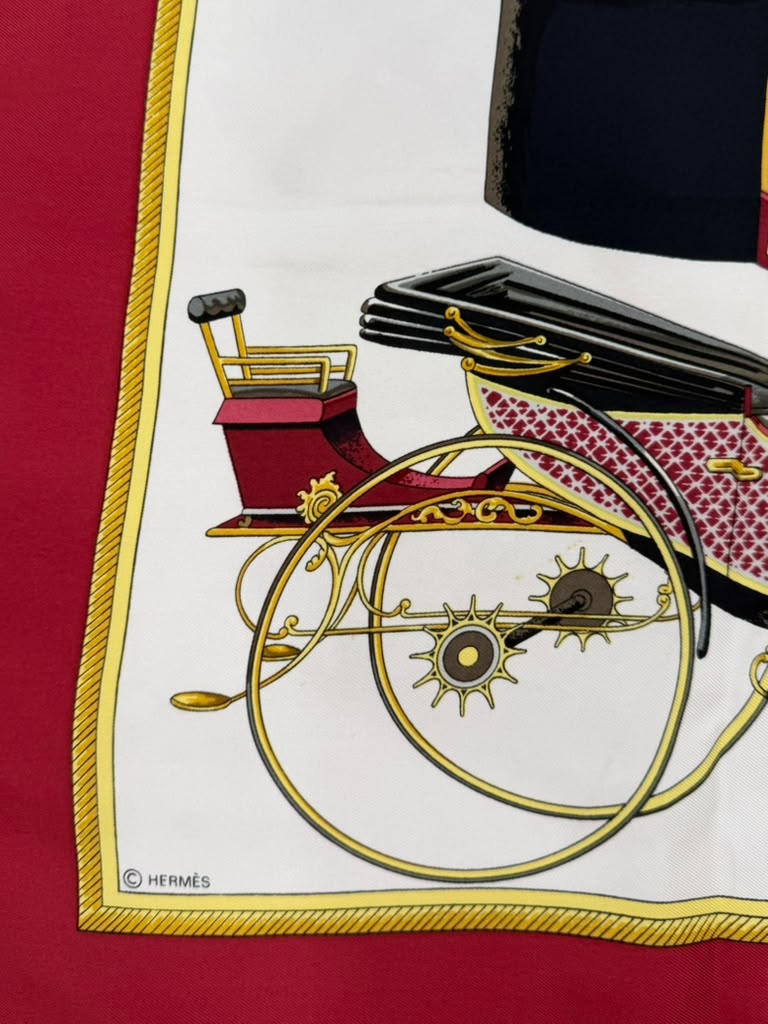HERMÈS CARRÉ LES VOITURES À TRANSFORMATION SILK SCARF