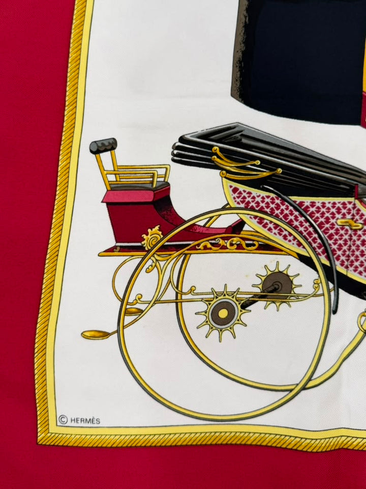HERMÈS CARRÉ LES VOITURES À TRANSFORMATION SILK SCARF