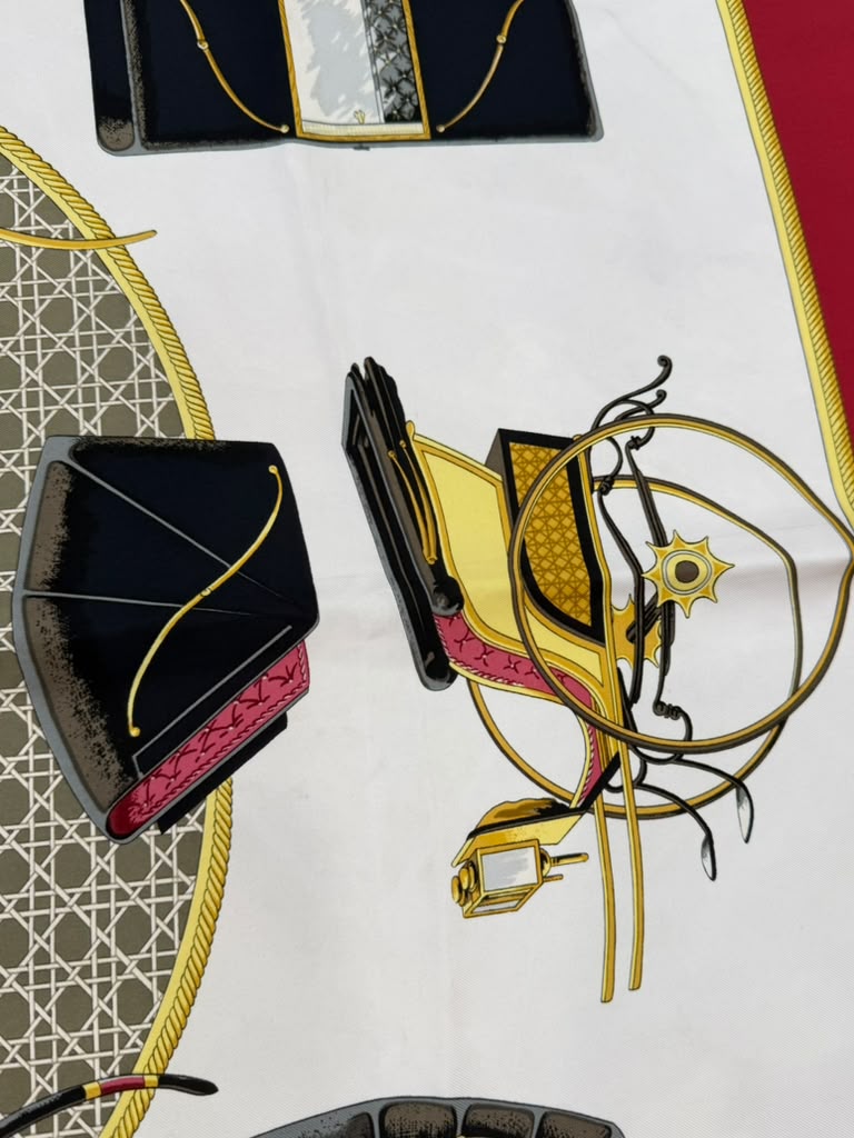 HERMÈS CARRÉ LES VOITURES À TRANSFORMATION SILK SCARF
