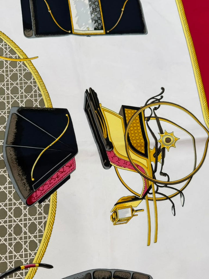 HERMÈS CARRÉ LES VOITURES À TRANSFORMATION SILK SCARF