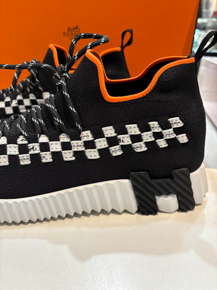HERMÈS CHECKERED FLEX SLIP-ON SNEAKERS