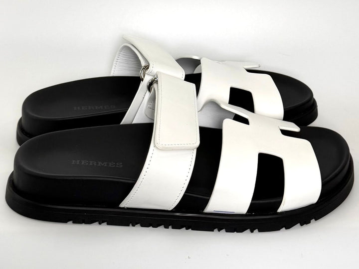 HERMÈS CHYPRE CALFSKIN LEATHER MULES