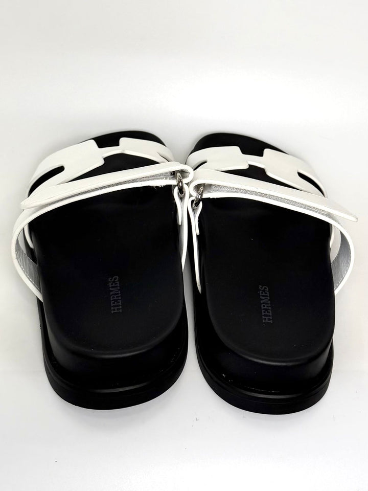 HERMÈS CHYPRE CALFSKIN LEATHER MULES