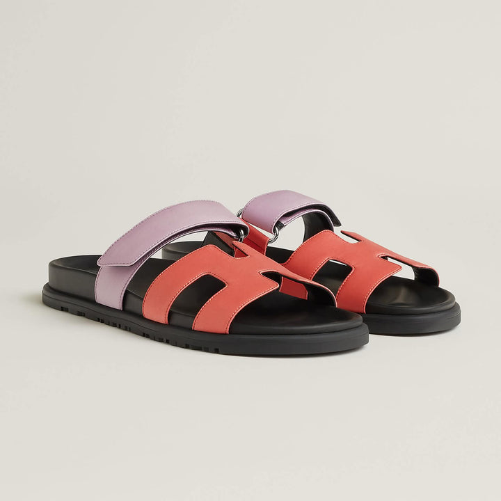 HERMÈS CHYPRE LEATHER MULES SANDALS