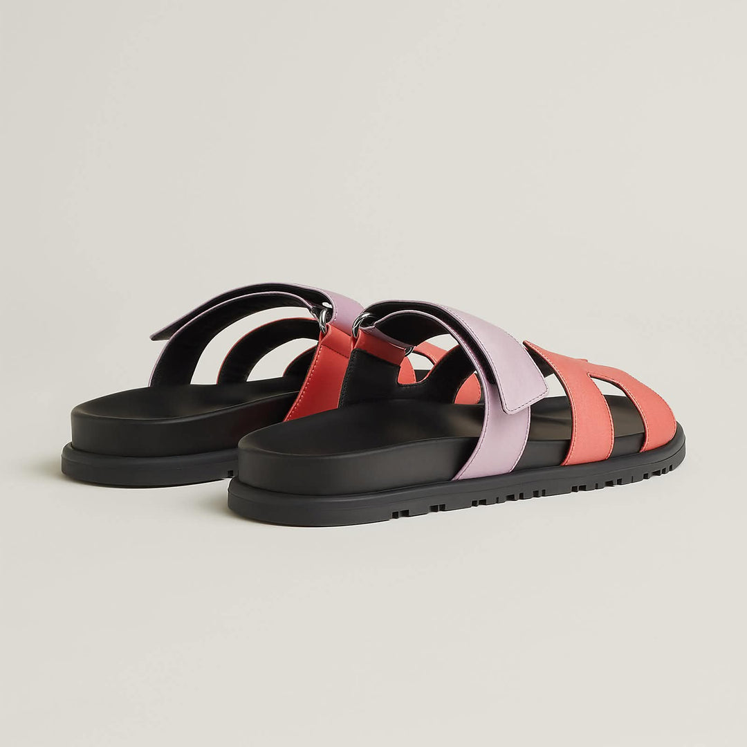 HERMÈS CHYPRE LEATHER MULES SANDALS